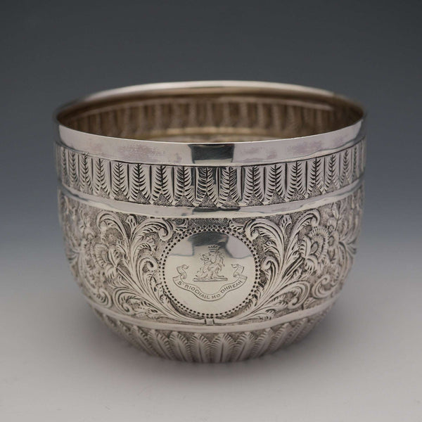 1880 British Antique Sterling Silver Bowl 118g Charles Stuart Harris