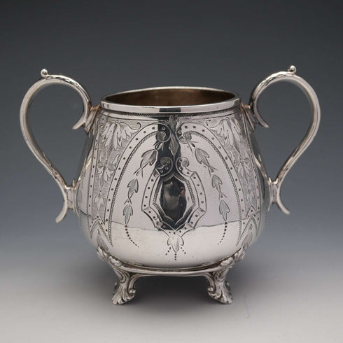 Late 19th Century English Antique Silver Plated Coffee Set by B. Grayson & Son