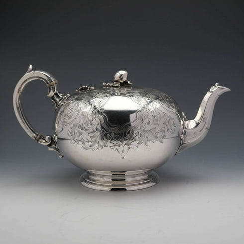 Circa 1900 British Antique Silver Plated Tea and Coffee Set by Martin & Hall