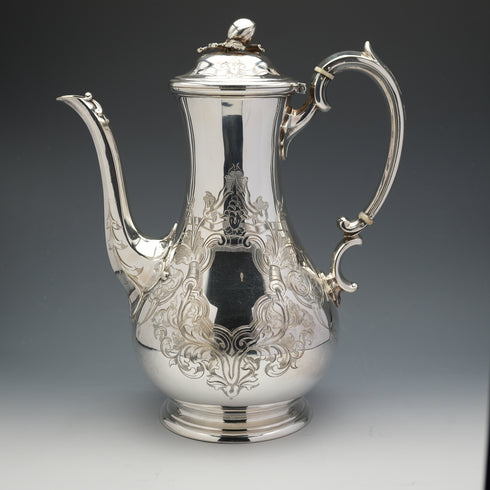 約1900年 英國古董鍍銀茶具咖啡具組 Martin&Hall