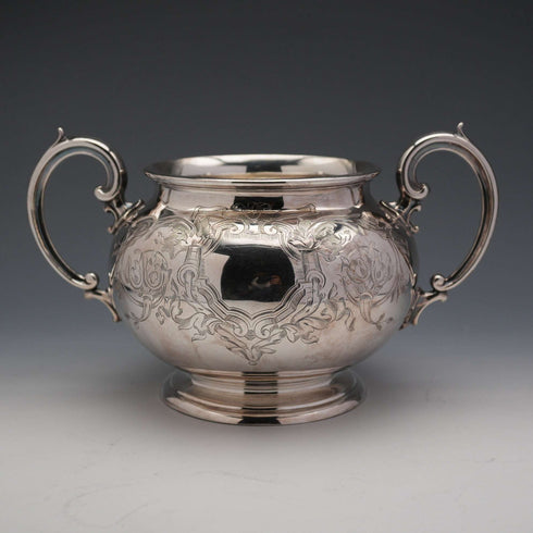 Circa 1900 British Antique Silver Plated Tea and Coffee Set by Martin & Hall