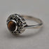ヴィンテージ タイガーアイ&マーカサイト 純銀リング(日本14号)指輪