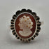 UK Vintage Sterling Silver Cameo Ring (US Size 7)