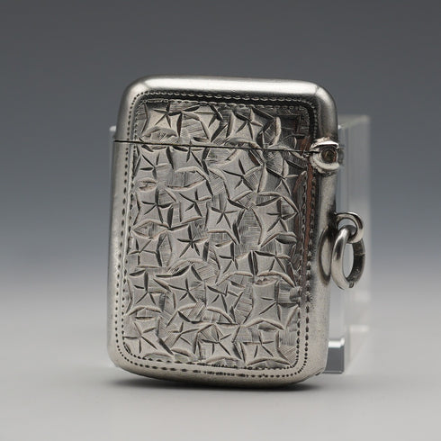 1908 British Antique Sterling Silver Vesta Case 22g Joseph Gloster Ltd