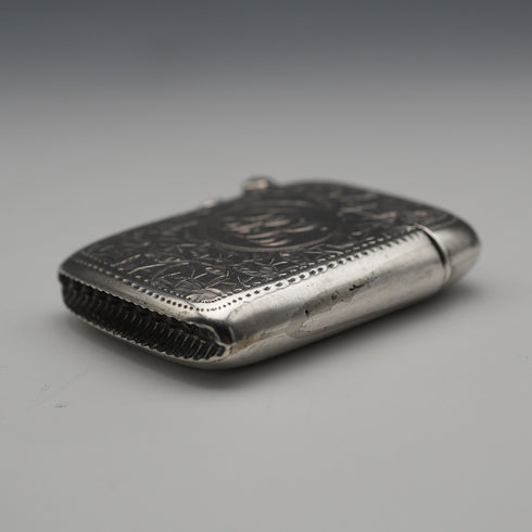1908 British Antique Sterling Silver Vesta Case 22g Joseph Gloster Ltd