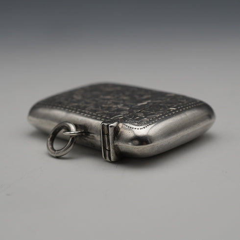 1908 British Antique Sterling Silver Vesta Case 22g Joseph Gloster Ltd