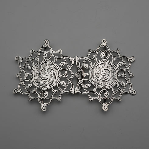 1900 English Antique Sterling Silver Nurse's Belt Buckle 21g Adie & Lovekin