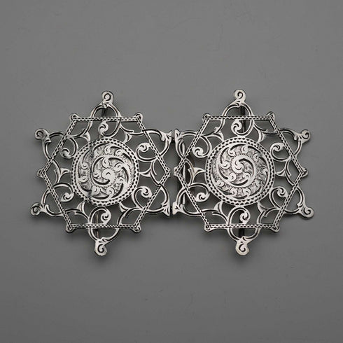 1900 English Antique Sterling Silver Nurse's Belt Buckle 21g Adie & Lovekin