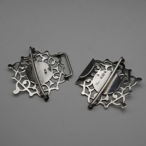 1900 English Antique Sterling Silver Nurse's Belt Buckle 21g Adie & Lovekin