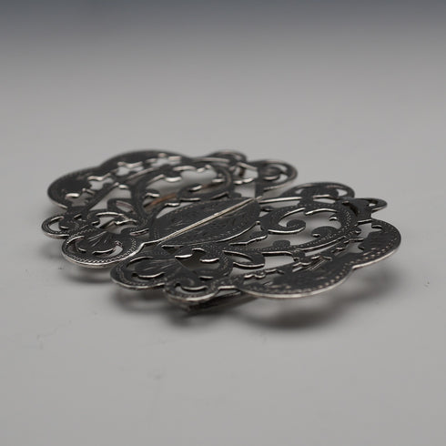 1900 English Antique Sterling Silver Nurse's Belt Buckle 31g Stainton Brothers