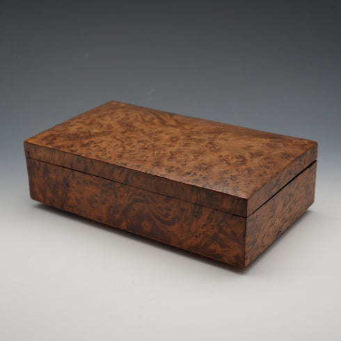 British Vintage Burr Wood Box