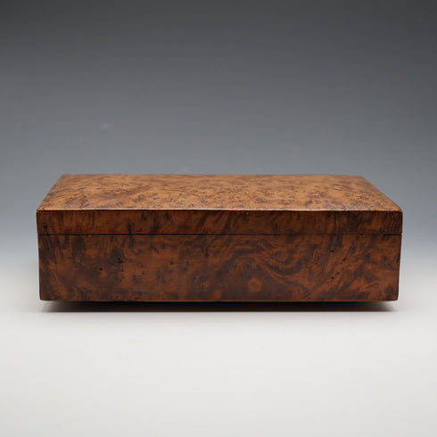 British Vintage Burr Wood Box