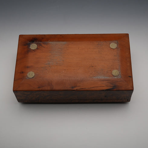 British Vintage Burr Wood Box