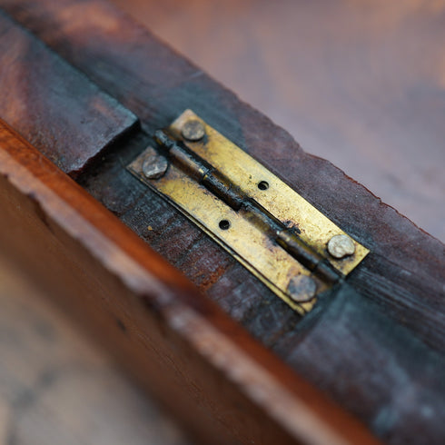 British Vintage Burr Wood Box