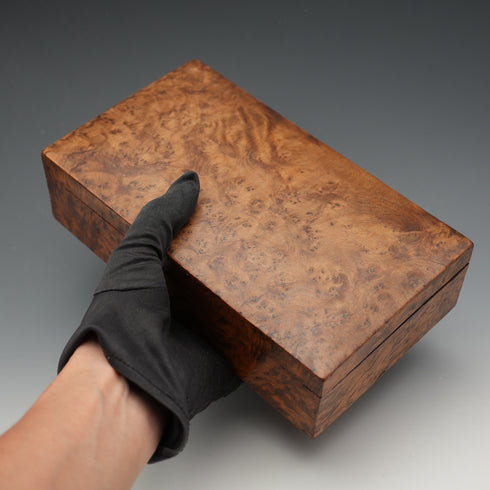 British Vintage Burr Wood Box