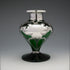 Antique Art Nouveau Silver Overlay Green Glass Vase