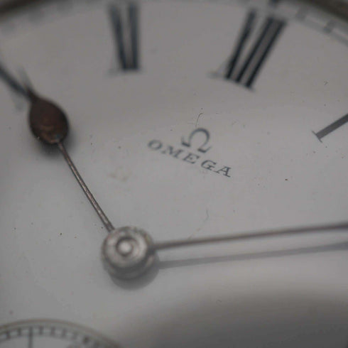 約1907年 古董 Omega 懷錶 935銀獵人式錶殼 運作良好