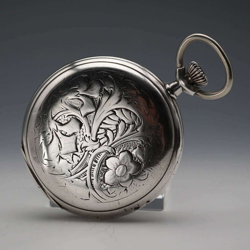 約1920年代古董 Omega 懷錶 900銀獵人式錶殼 運作良好