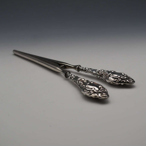 1910年 英國古董 純銀手柄撐手套器 J&R Griffin