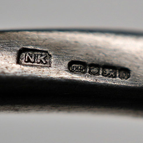 英國製 雙環交織純銀手鐲 51克 NK