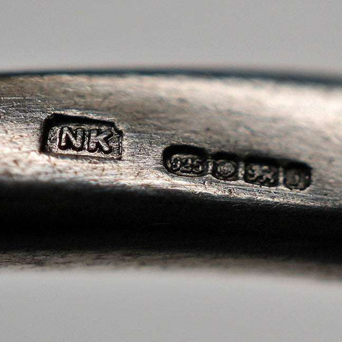 英國製 雙環交織純銀手鐲 51克 NK