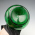 British Vintage Enamel-Decorated Green Glass Vase with Handle ②