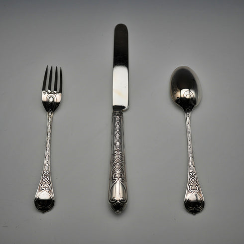 1865年 英國古董 純銀洗禮餐具套組 共102克 George Adams 附盒