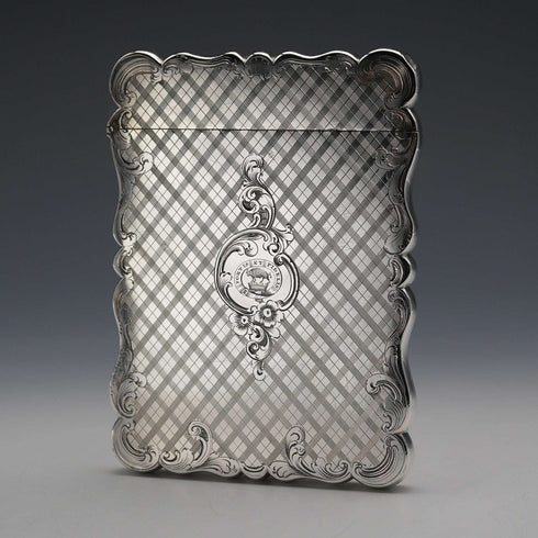 1846年 英國古董 純銀名片盒 77克 Edward Smith