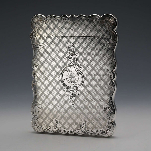 1846 British Antique Sterling Silver Card Case 77g Edward Smith
