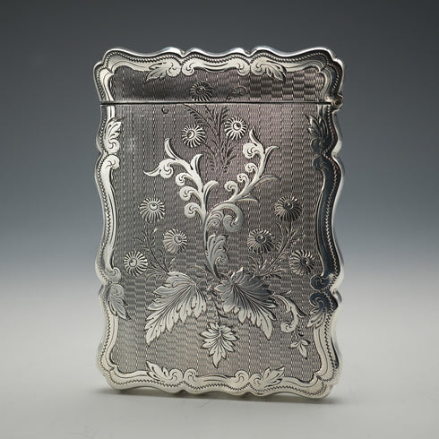1902 English Antique Sterling Silver Card Case 61g Sydney&Co