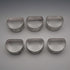 Antique British silver plate napkin rings, set of 6