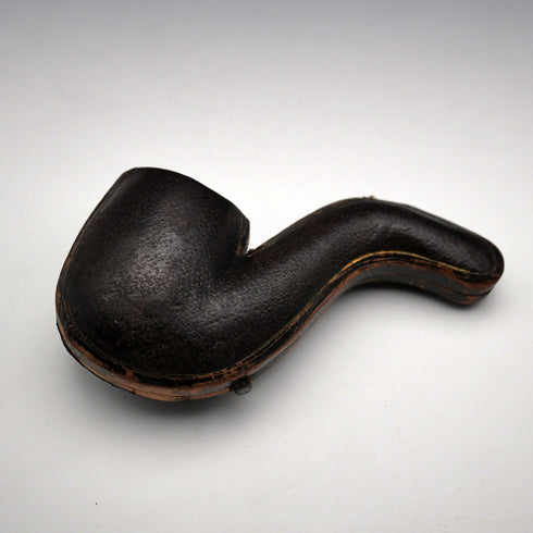 1912 British Antique AWC Smoking Pipe with Sterling Silver Decoration in Case
