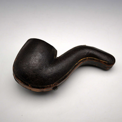 1912 British Antique AWC Smoking Pipe with Sterling Silver Decoration in Case