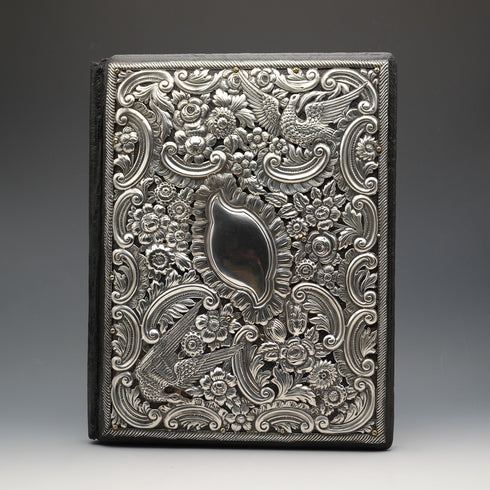 1902年 英國古董 純銀封面 吸墨紙夾 SW Smith & Co