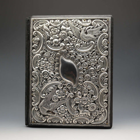 1902年 英國古董 純銀封面 吸墨紙夾 SW Smith & Co