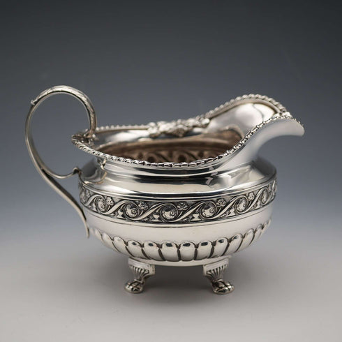 1822年 英国アンティーク アイルランド 純銀製ジャグ 247g James Scott