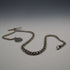 UK Antique Silver Plated Albert Chain with 1838 Sixpence Silver Fob