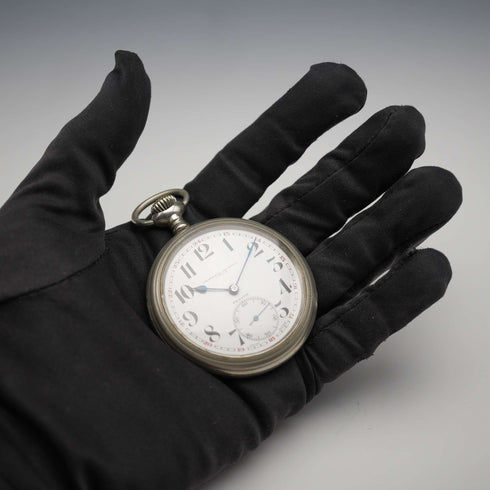 c. 1929 Switzerland Zenith Pocket Watch Mechanical Railroad Watch Alloy Case Good Working Order