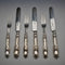 Late 19th Century English Antique Silver Plated Cutlery Set of 3 Pairs by Martin & Hall