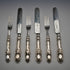 Late 19th Century English Antique Silver Plated Cutlery Set of 3 Pairs by Martin & Hall