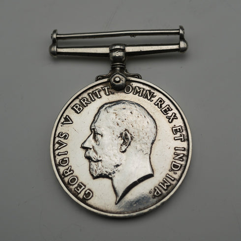 1918年 英國國王喬治五世 第一次世界大戰結束紀念 純銀製獎章 33克