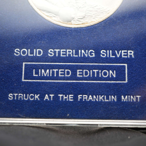 1969年 「アポロ11号 月面着陸」 純銀製 記念メダル 27g Franklin Mint ケース入り