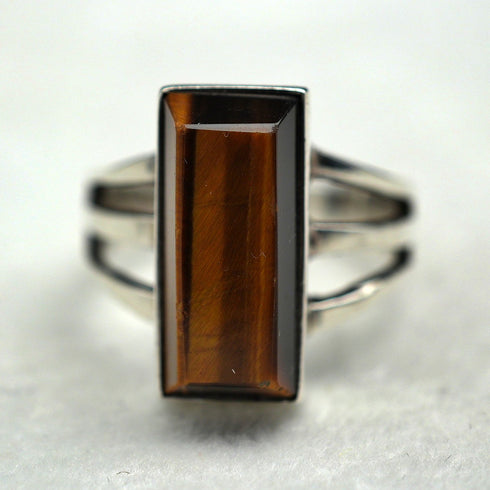 Vintage Belgian Tiger's Eye and 800 Silver Ring (US size 7.5)