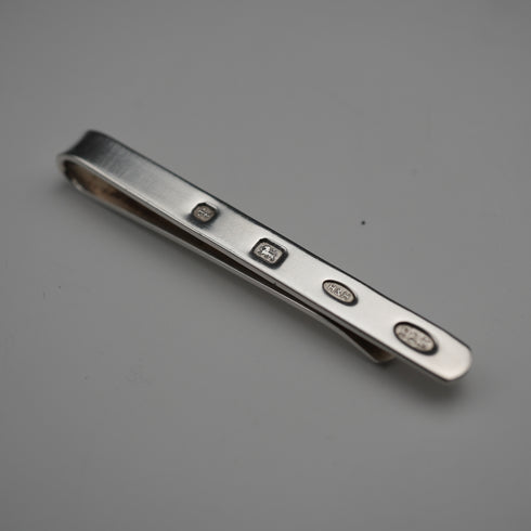 English Vintage Hallmarked Sterling Silver Tie Clip