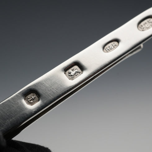 English Vintage Hallmarked Sterling Silver Tie Clip