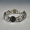 British Vintage Sterling Silver & 3 Pence Coin Bracelet 20g