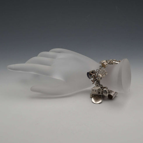 UK Vintage Silver Charm Bracelet 73g