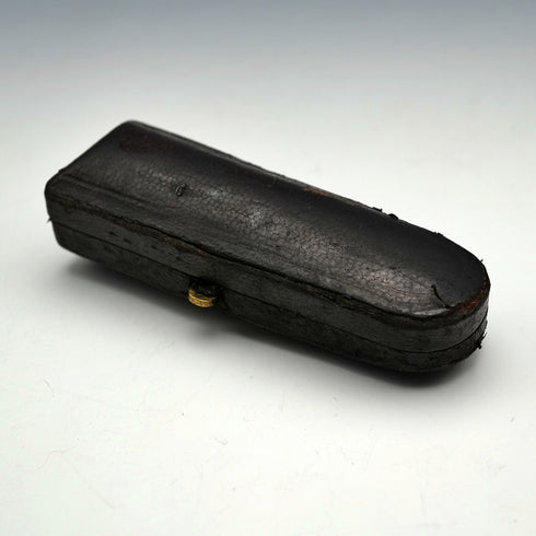 French Antique Cheroot Holder/Cigarette Holder, Gold-Plated Decoration, Cased, H.G.