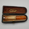 French Antique Cheroot Holder/Cigarette Holder, Gold-Plated Decoration, Cased, H.G.