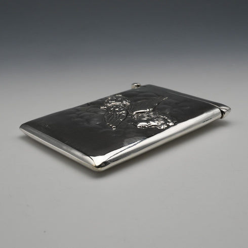 1899 British Antique Sterling Silver Card Case 47g William Neale